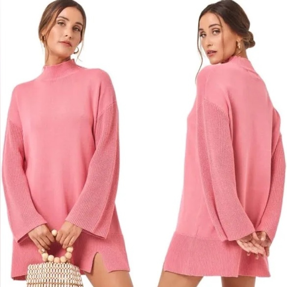 L*SPACE LACY DRESS SIZE LARGE NWT - ROSE